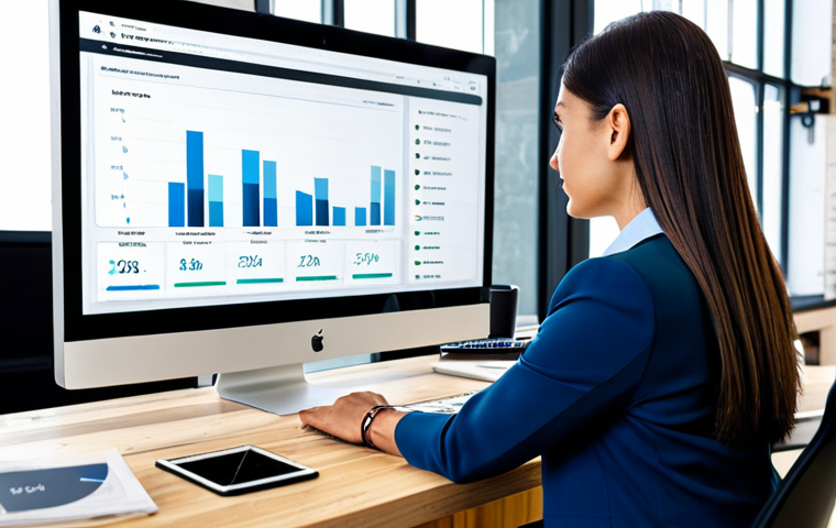 **
A digital marketing specialist analyzing website traffic data on a computer screen in a modern office setting. The screen displays charts and graphs related to e-commerce conversion rates and customer acquisition cost (CAC). She is wearing a professional and modest business attire, fully clothed. Safe for work, appropriate content, perfect anatomy, natural proportions, professional.
**