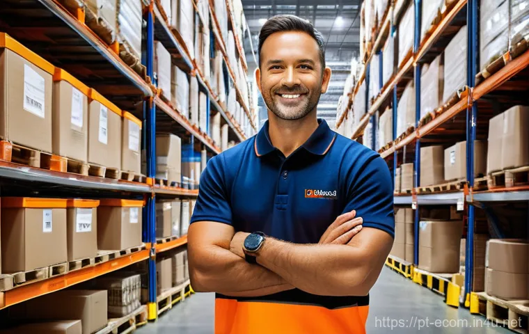 전자상거래 실무에서 자주 사용하는 데이터 시각화 도구 - A dynamic scene featuring a diverse team of three e-commerce professionals (two men, one woman, all ...